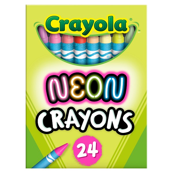 Crayola Neon Crayons, 24 count — exact manufacturer product photograph