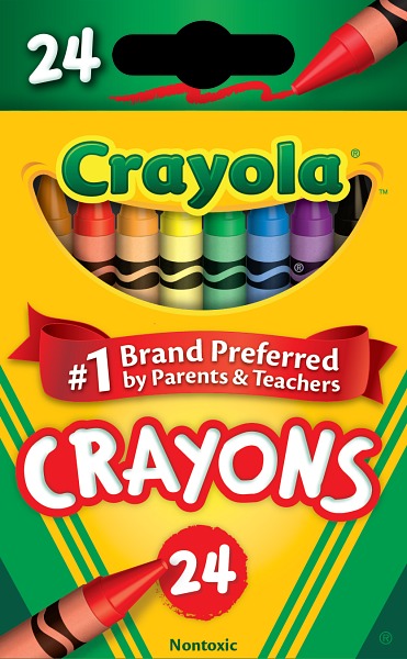 Crayola Boxed Crayons, 24 count — exact manufacturer product photograph