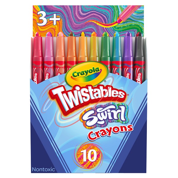 Crayola Twistables Swirl Crayons, 10 count — exact manufacturer product photograph