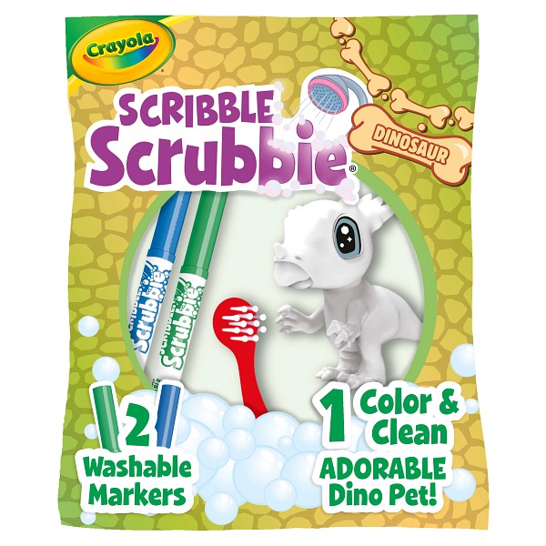 Crayola Scribble Scrubbie Dinosaur, 1 count — exact manufacturer product photograph